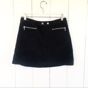 BLACK CORDUROY SKIRT